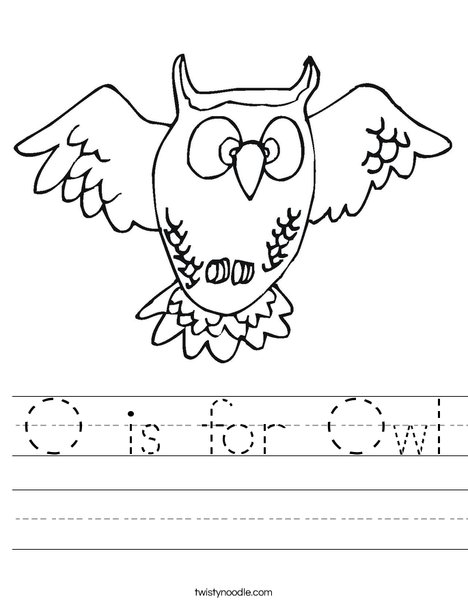 Flying Owl Worksheet