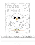 Owl be your Valentine! Worksheet