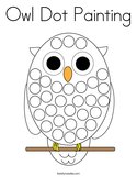 Owl Dot Painting Coloring Page