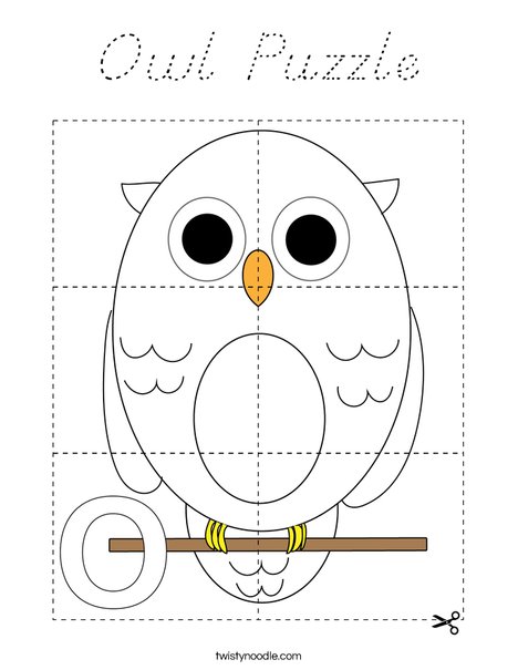 Owl Puzzle Coloring Page