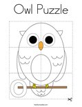 Owl Puzzle Coloring Page