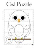 Owl Puzzle Coloring Page