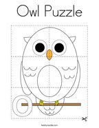 Owl Puzzle Coloring Page