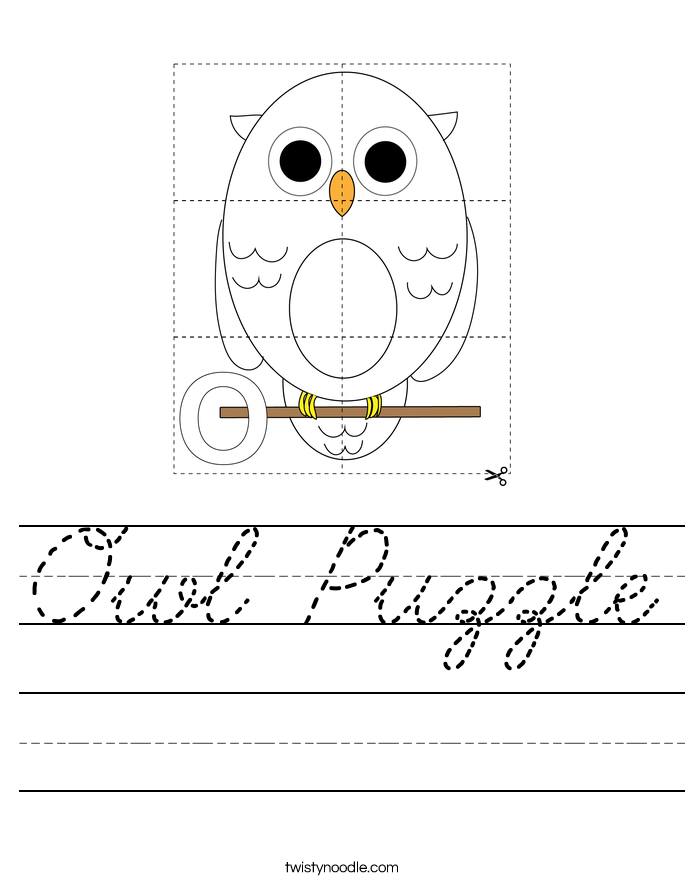 Owl Puzzle Worksheet