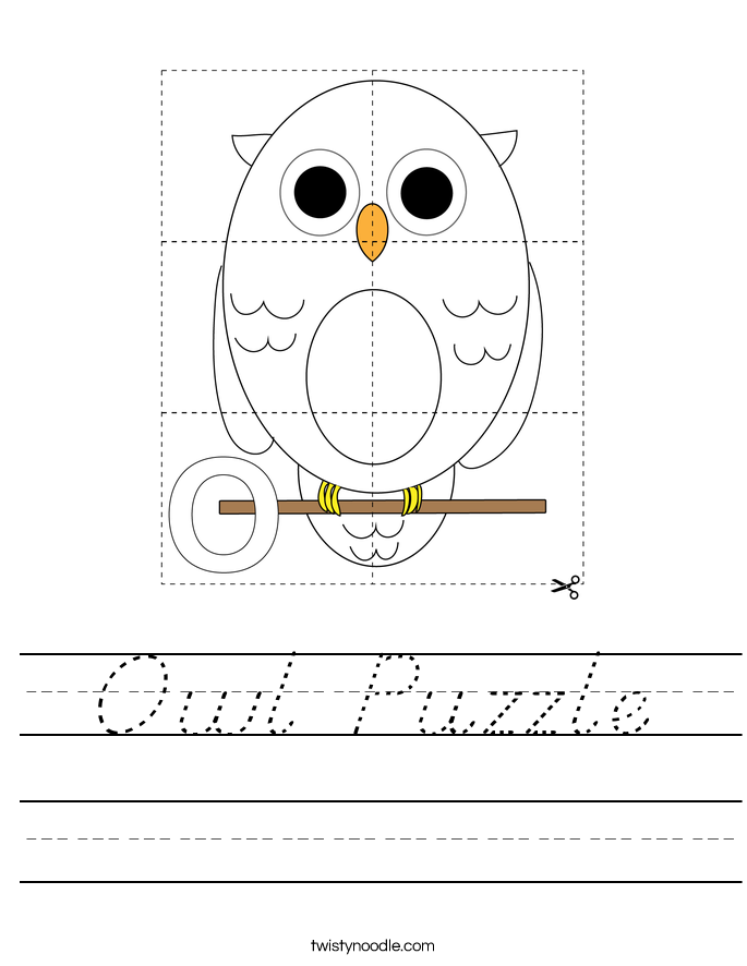 Owl Puzzle Worksheet