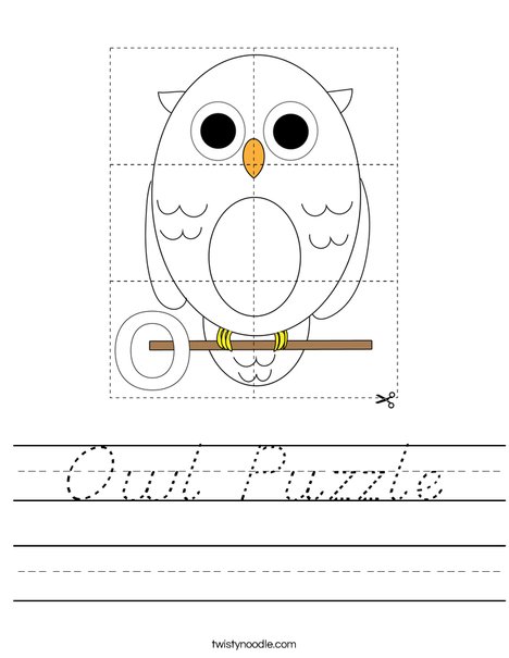 Owl Puzzle Worksheet