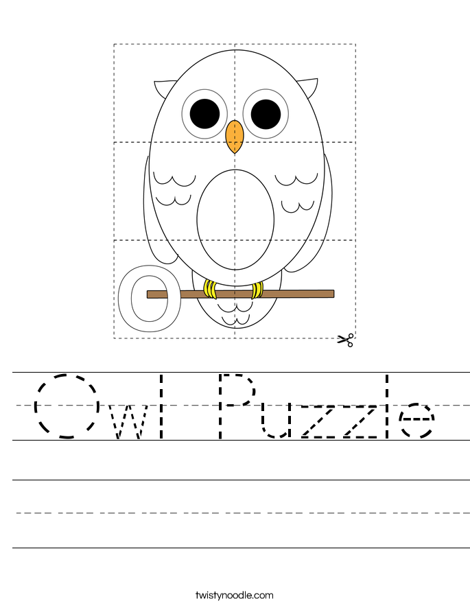 Owl Puzzle Worksheet