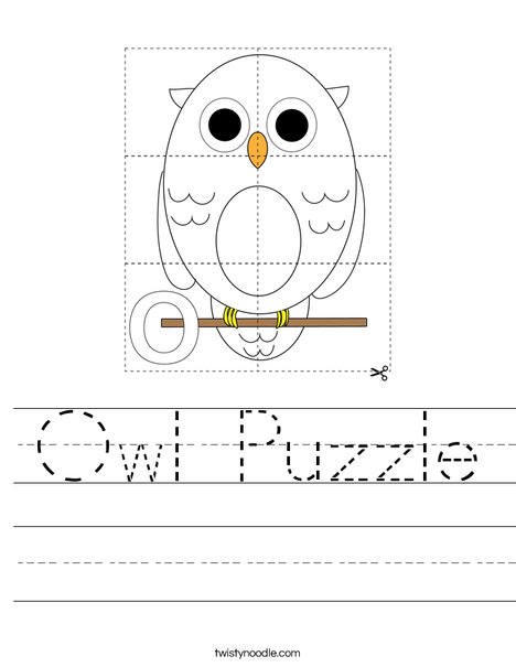 Owl Puzzle Worksheet