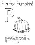 P is for Pumpkin! Coloring Page
