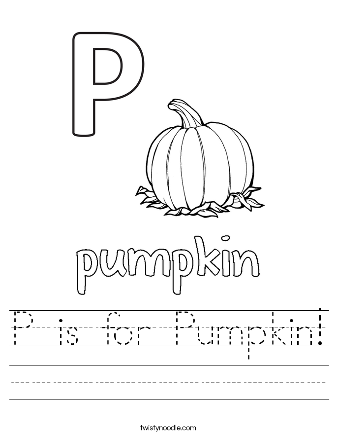 P is for Pumpkin! Worksheet