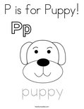 P is for Puppy! Coloring Page
