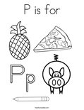 P is for Coloring Page