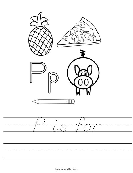 P is for Worksheet