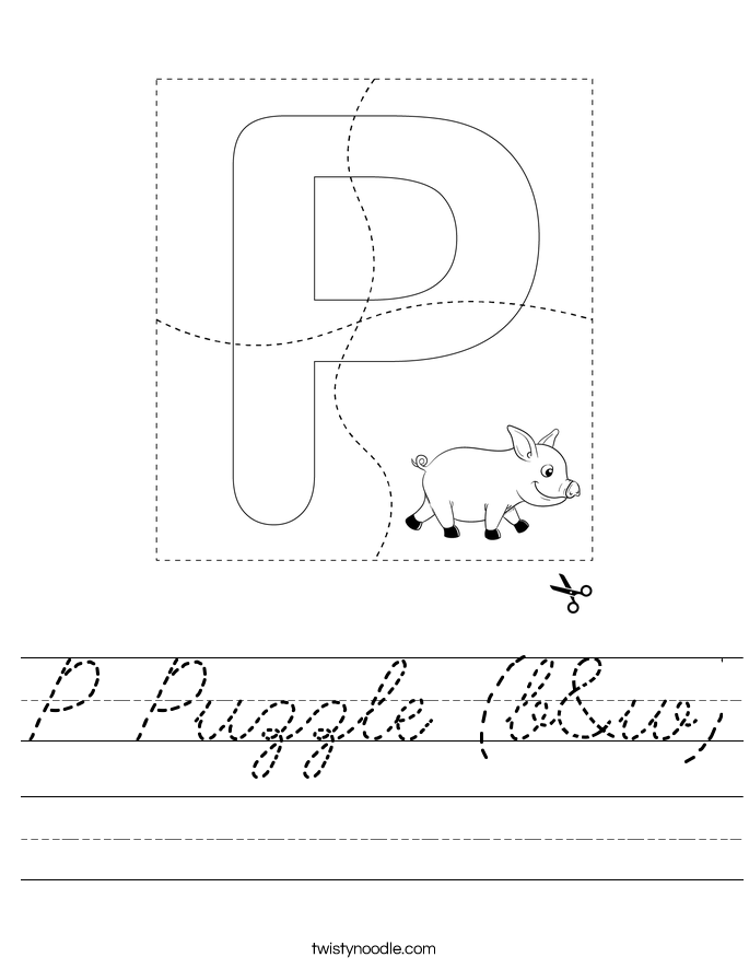 P Puzzle (b&w) Worksheet