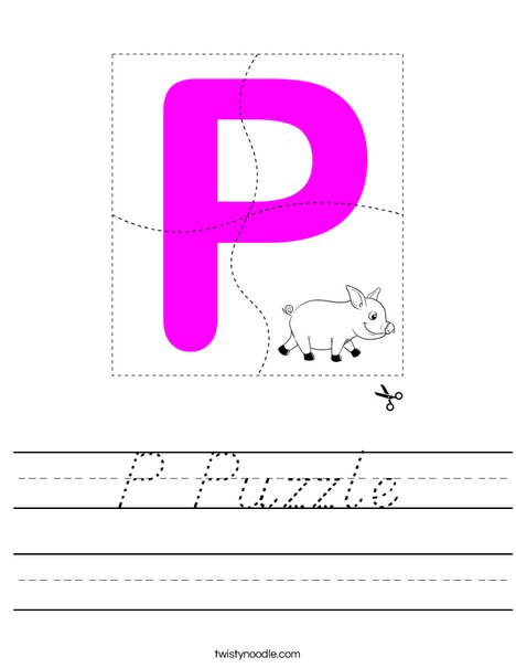P Puzzle Worksheet