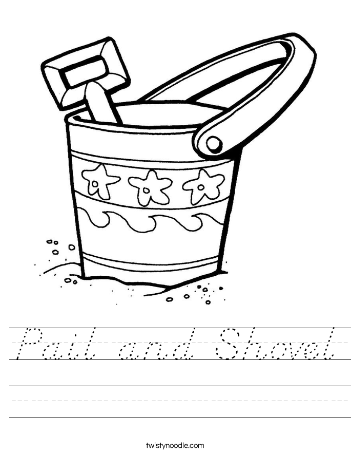 Pail and Shovel Worksheet