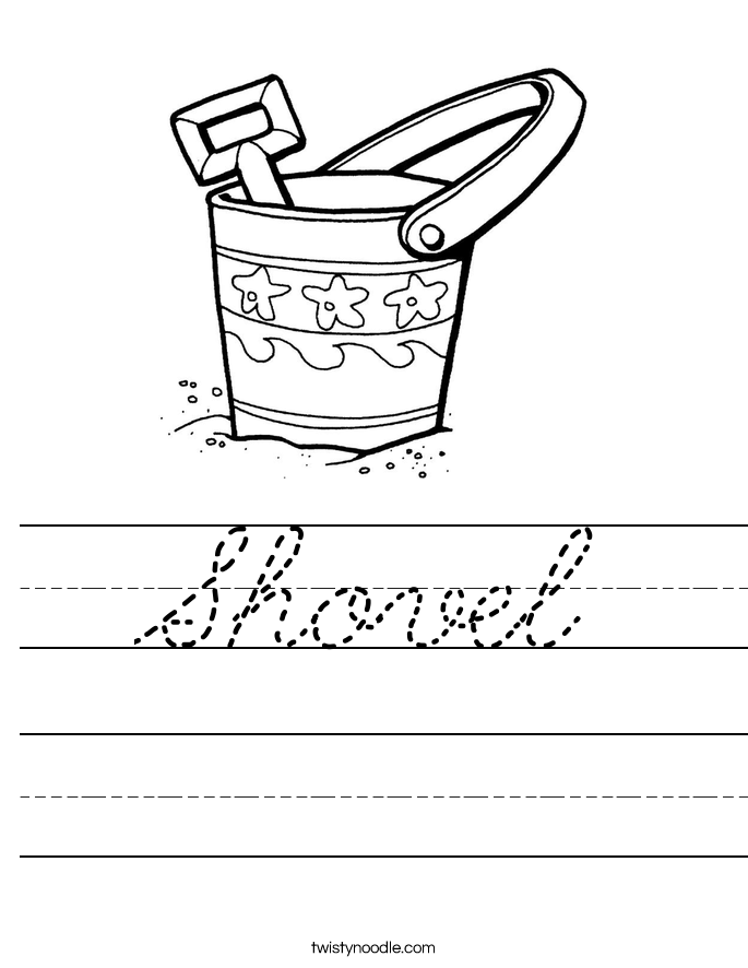 Shovel Worksheet