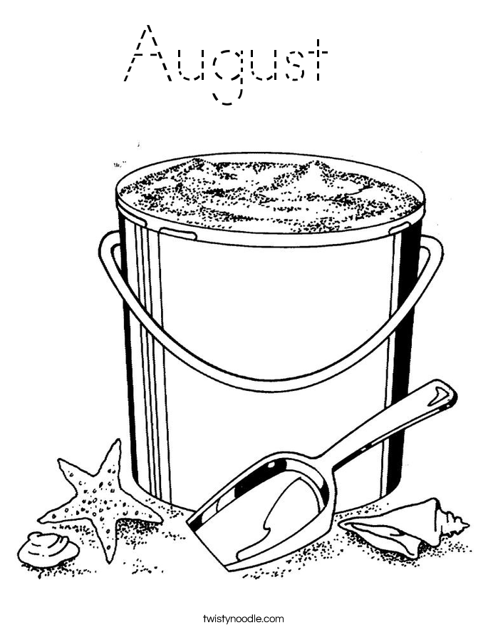 August  Coloring Page