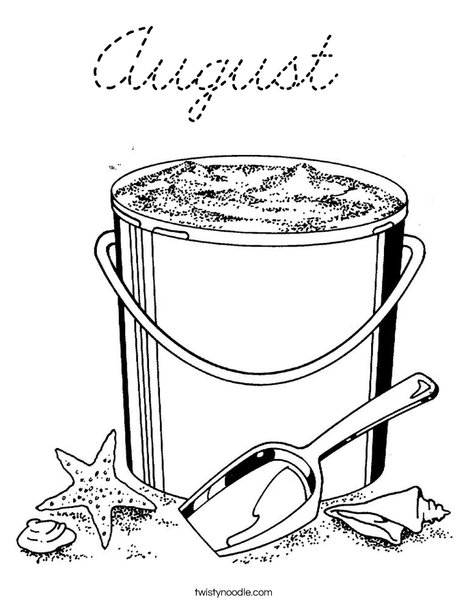 Pail and Shovel 2 Coloring Page