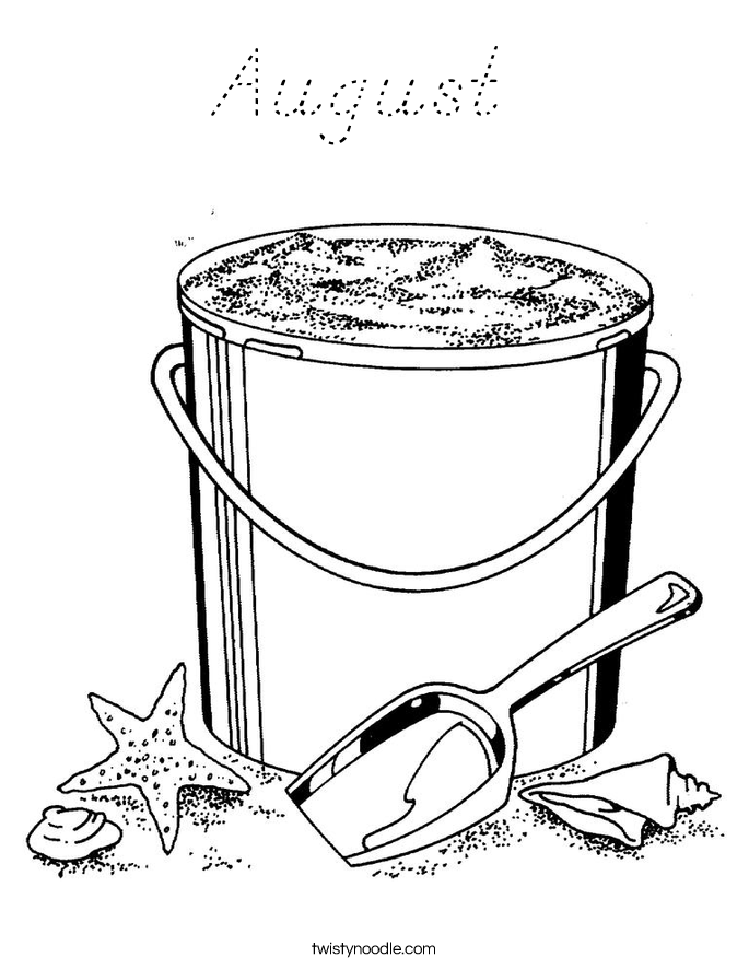 August  Coloring Page