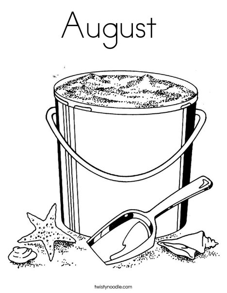 Pail and Shovel 2 Coloring Page