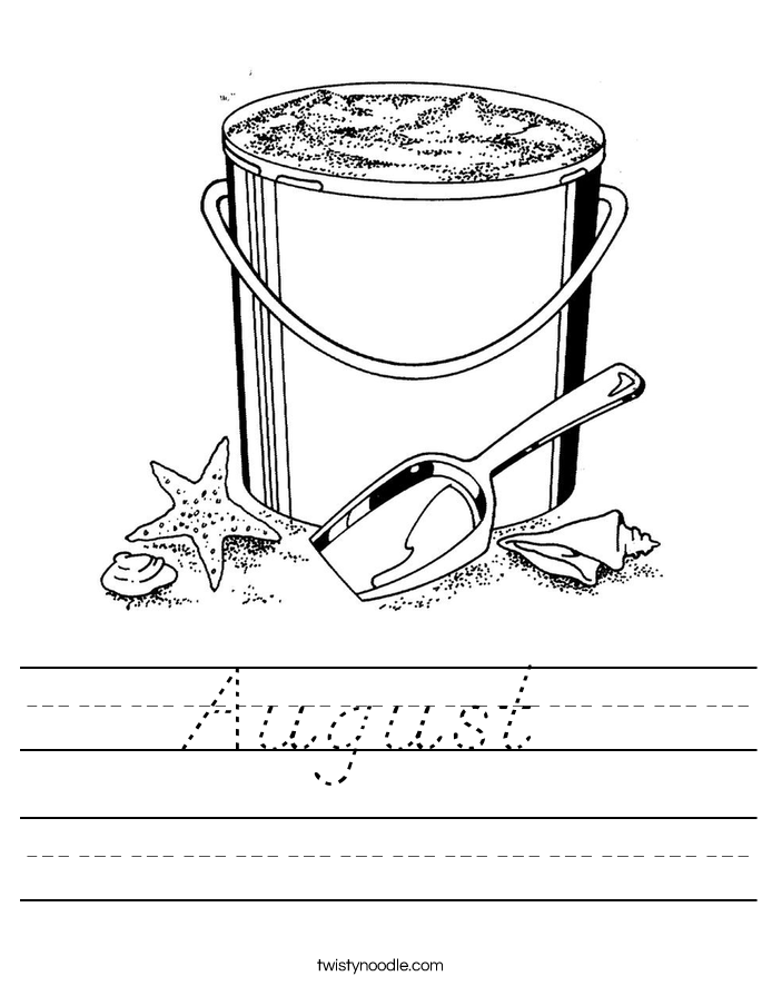 August  Worksheet