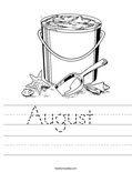 August  Worksheet