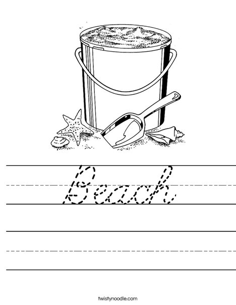 Pail and Shovel 2 Worksheet