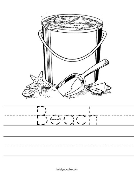 Pail and Shovel 2 Worksheet