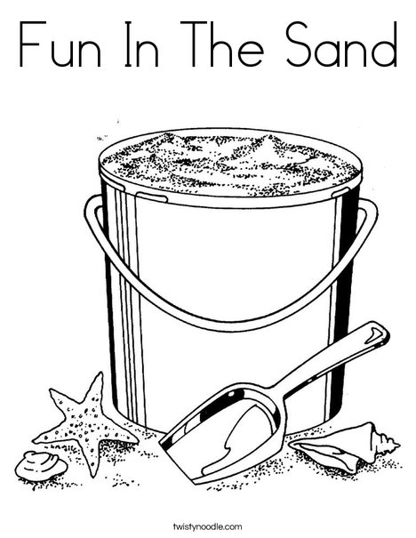 Pail and Shovel 2 Coloring Page