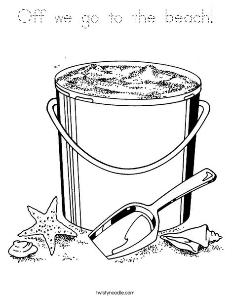 Pail and Shovel 2 Coloring Page