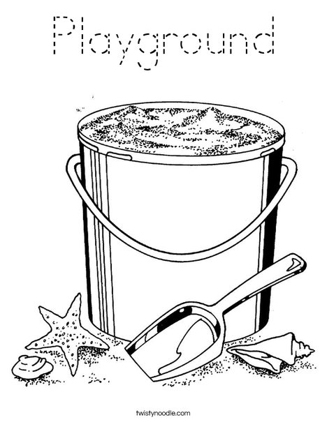 Pail and Shovel 2 Coloring Page