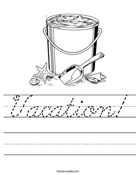 Pail and Shovel 2 Worksheet