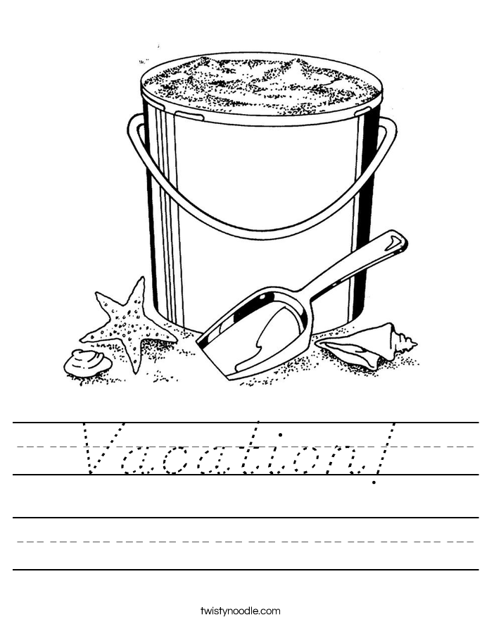 Vacation! Worksheet