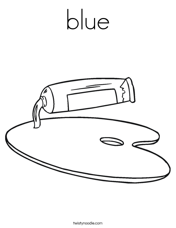 blue Coloring Page Twisty Noodle - Blue 4 Coloring Page 