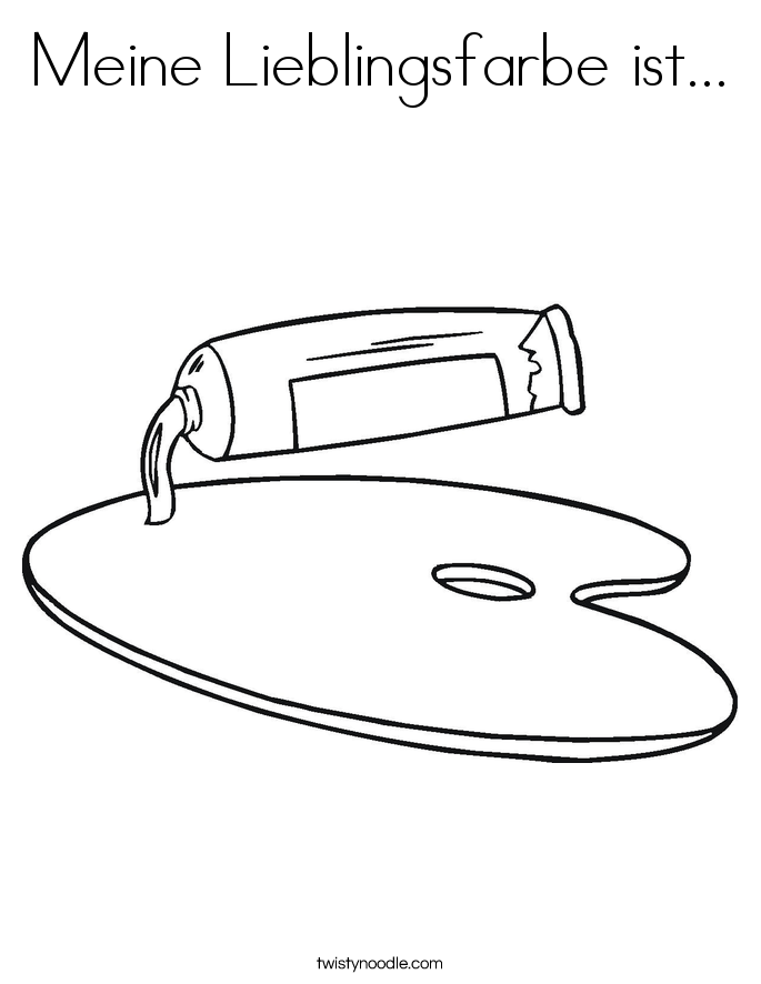 Meine Lieblingsfarbe ist... Coloring Page
