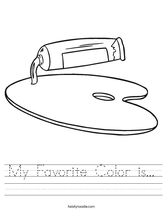 My Favorite Color is... Worksheet