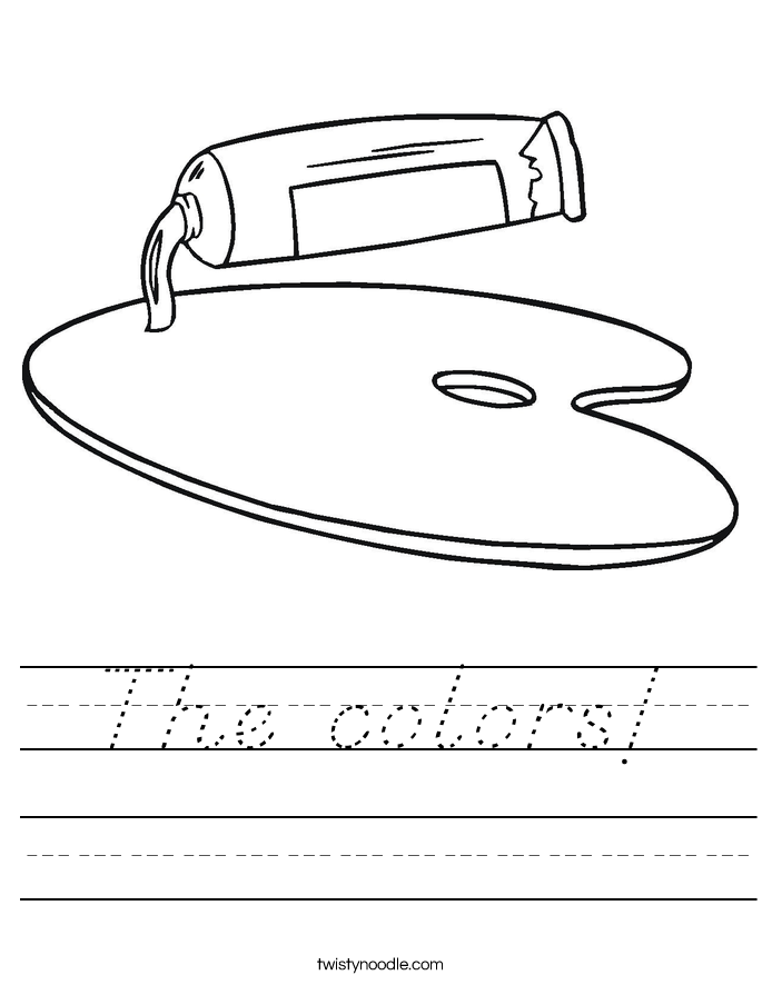 The colors! Worksheet