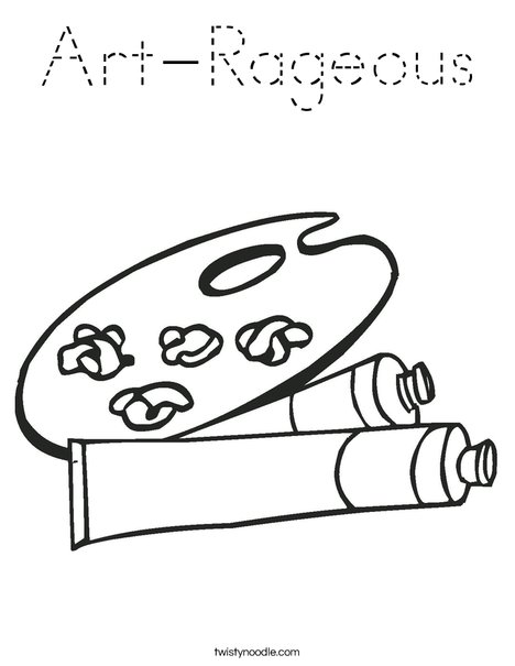 Paint Palette Coloring Page