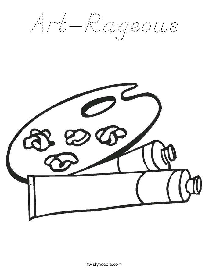 Art-Rageous Coloring Page