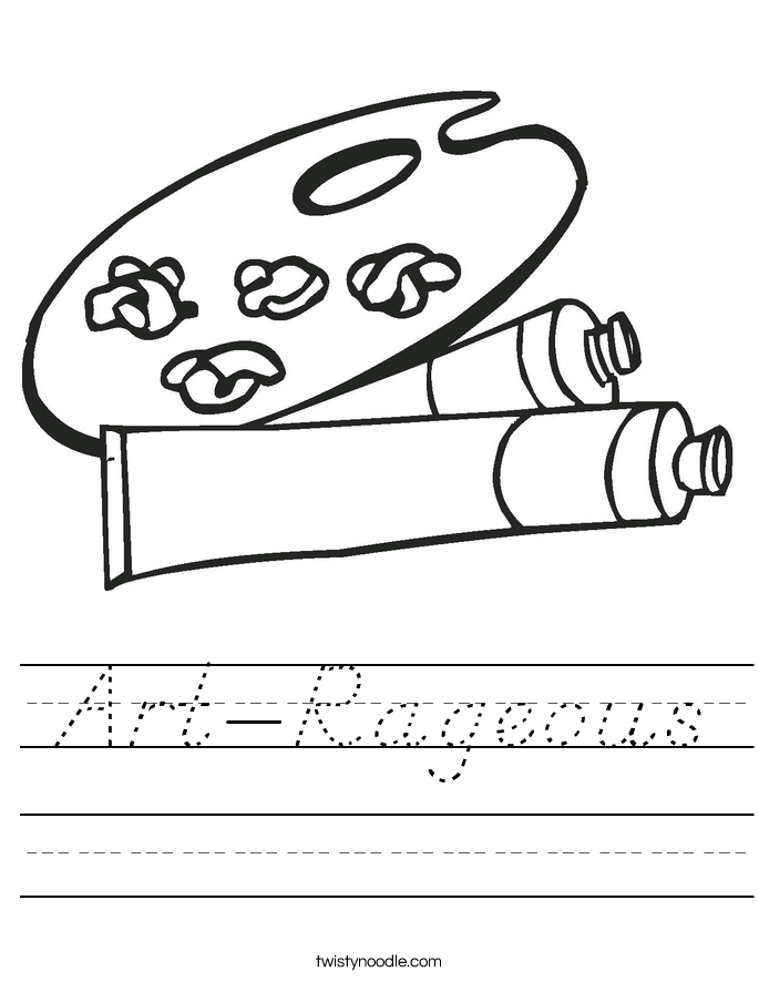 Art-Rageous Worksheet