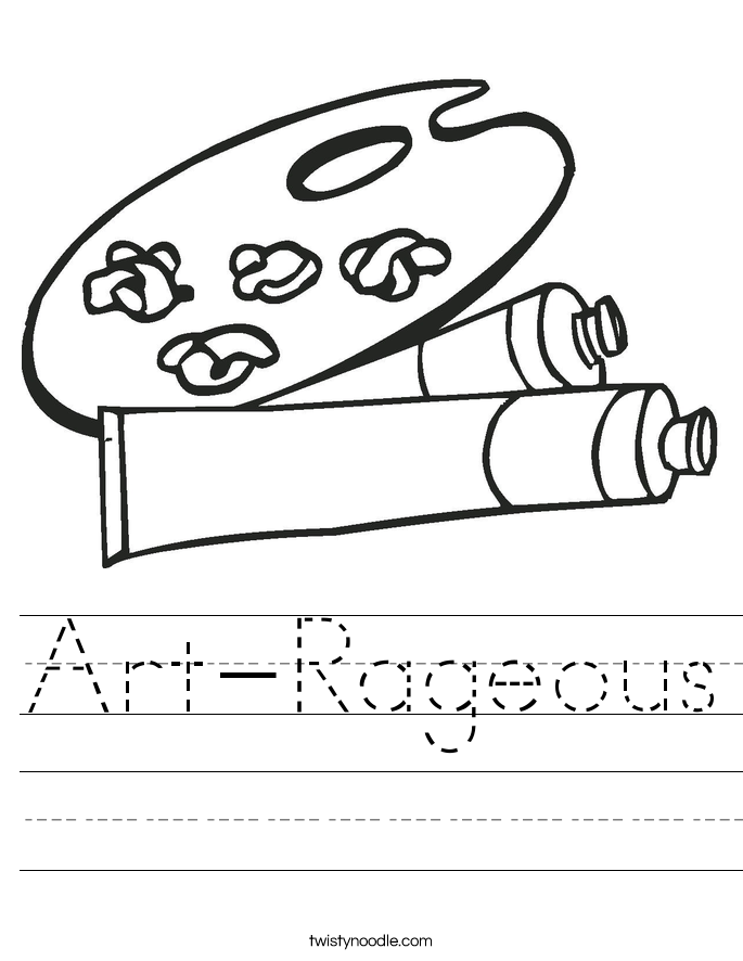 Art-Rageous Worksheet