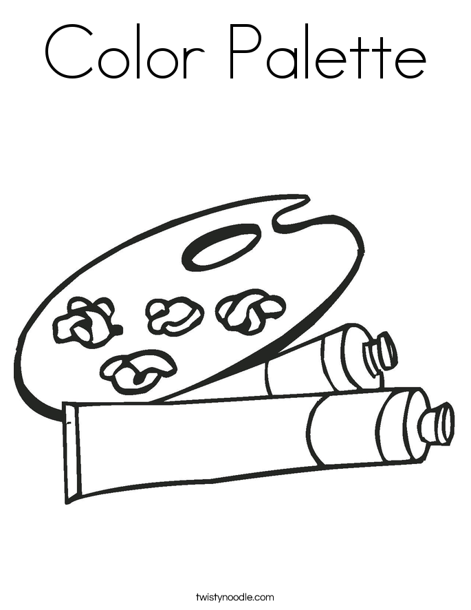 Color Palette Coloring Page