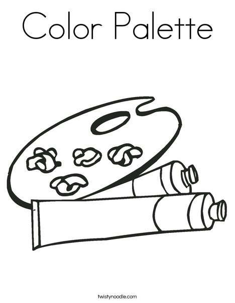 Paint Palette Coloring Page