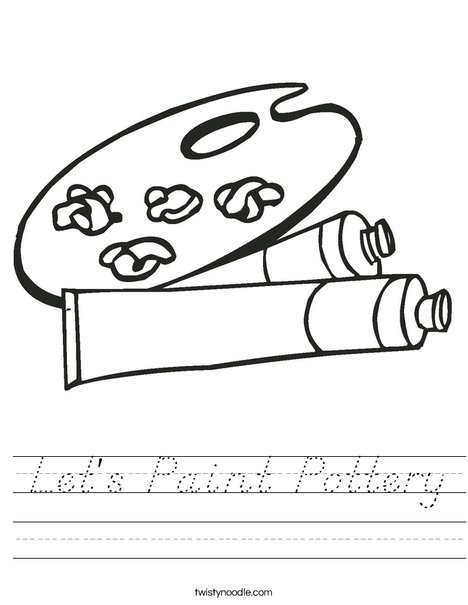 Paint Palette Worksheet