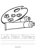 Let's Paint Pottery Worksheet
