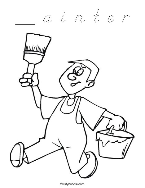 Painter Coloring Page