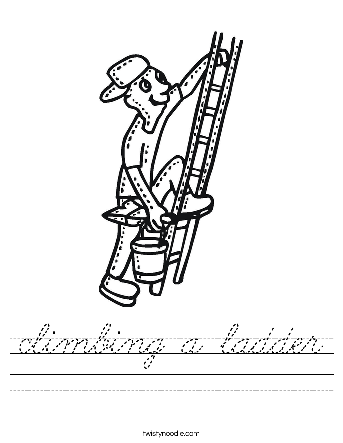 climbing a ladder Worksheet