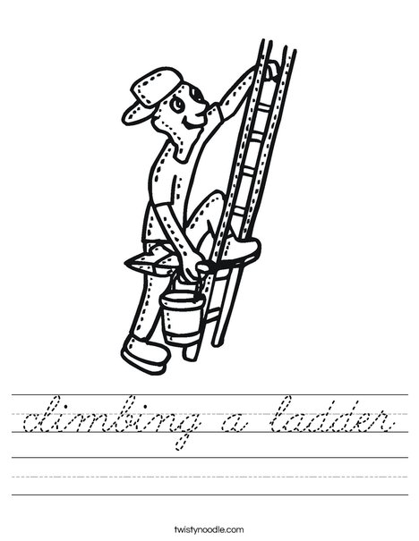 Painter on Ladder Worksheet