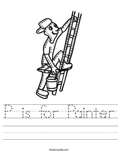 Painter on Ladder Worksheet